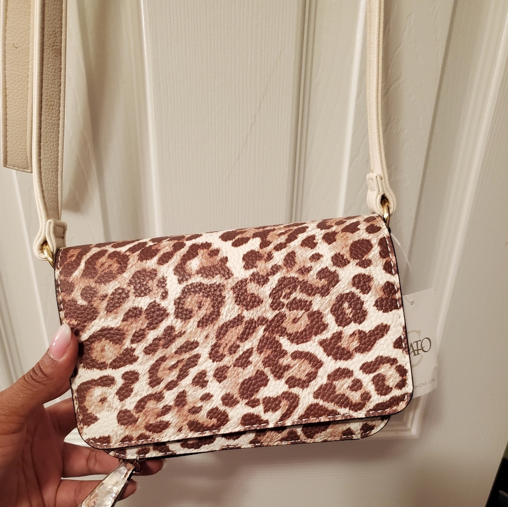 White & brown crossbody